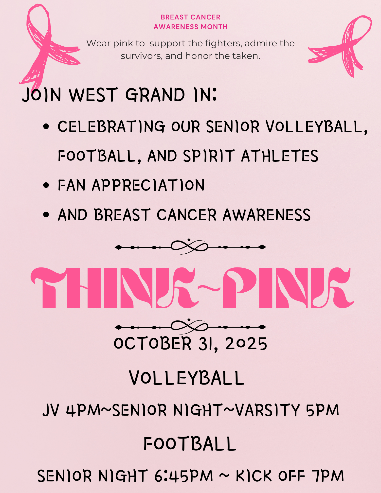 Think Pink Senior Night